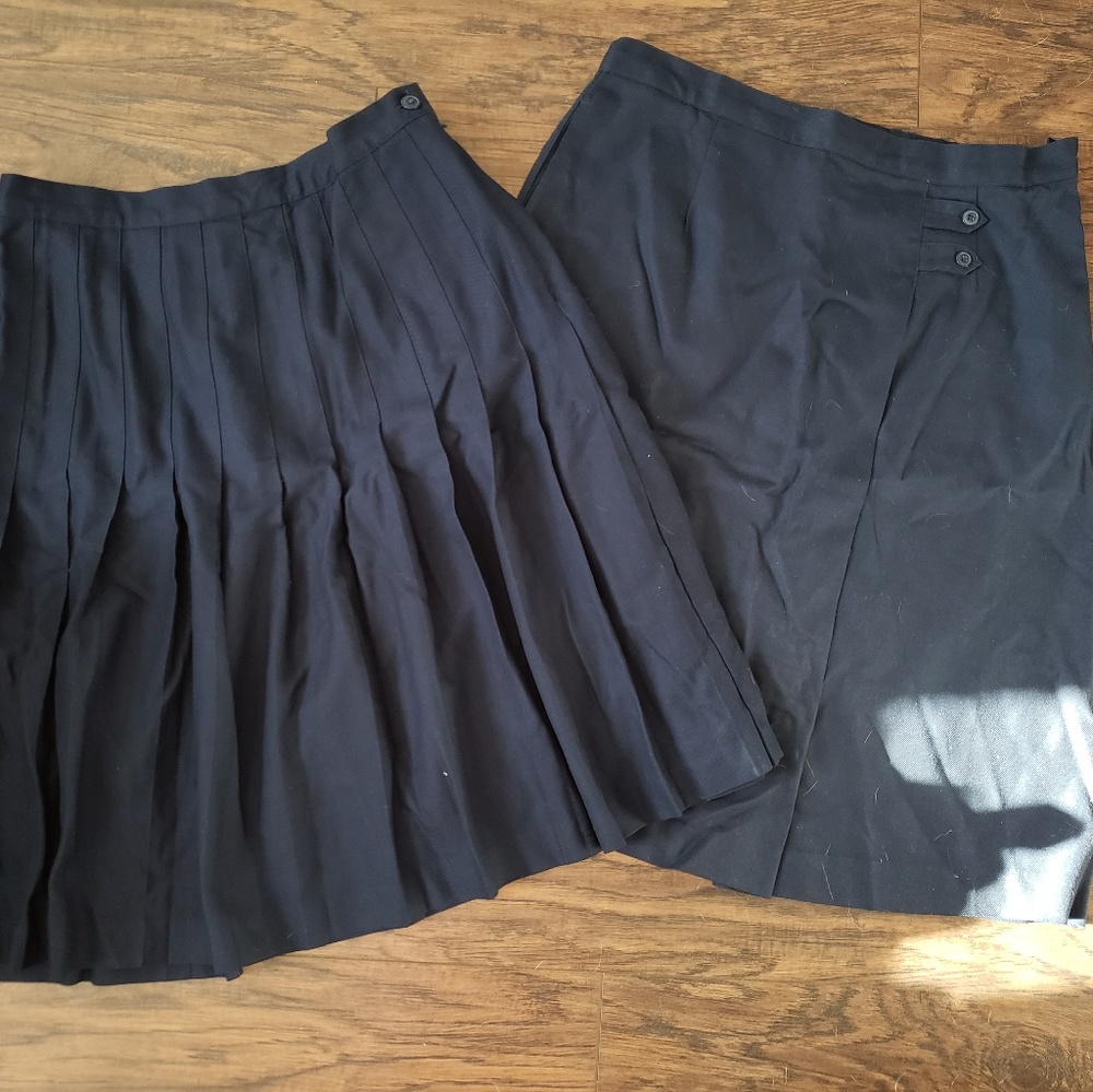 2 Lands End skirts (uniform)